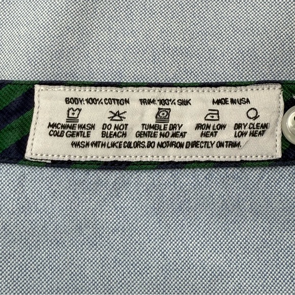 Wayhill & Wharf Men’s The Preparatory Oxford Green Navy Wide Repp Sporting Blue - Picture 8 of 11